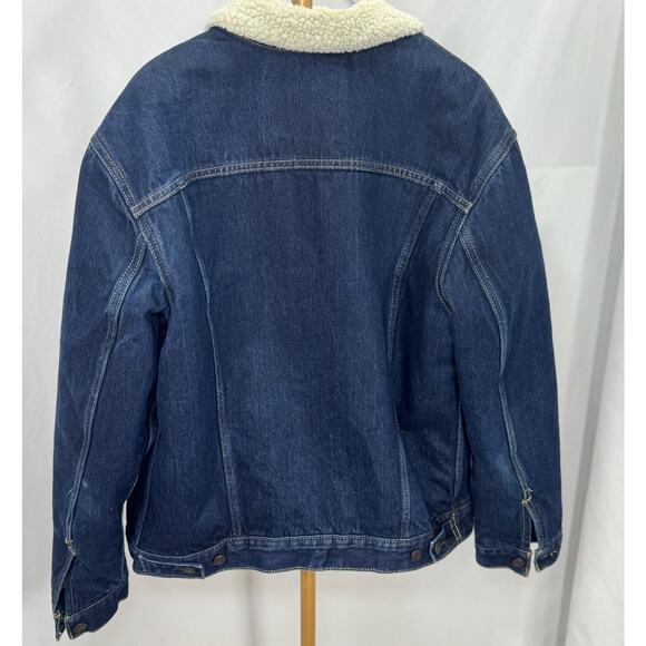 Levi’s Sherpa Denim Jacket L | Cozy Fall Layering Retro 90s Vibe - Picture 7 of 12